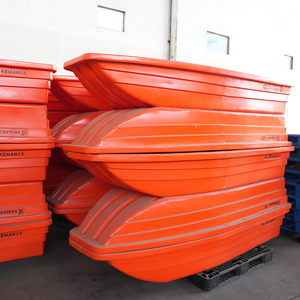 Bateau de travail Keman 2.6M en PE, bateau de pêche, bateau de patrouille orange rotomoulé - Product Image 1