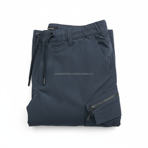 Men Cargo Pants Relaxed Fit Utility Pockets Drawstring Waist Streetwear Custom OEM Wholesale - Product Image 6