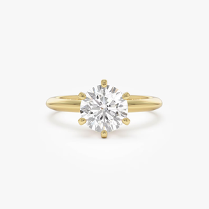 แหวนหมั้นเพชรทรงกลม 1.2 กะรัต ทอง 14K แบบคลาสสิก ดีไซน์หรูหรา - Product Image 3