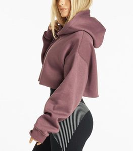 Women's <b>Tie</b> Dye Cropped Hoodie Long Sleeve Casual Knitted Sweatshirt Autumn Wear - Product Image 6