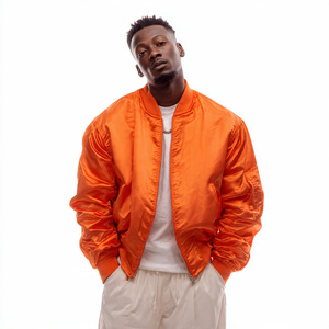 Blousons Bomber Homme Tendance 2026 – Nouveauté Printemps – Manteaux Bomber Décontractés à Manches Longues – Blouson Bomber en Satin pour Homme – Vêtements d'extérieur - Product Image 1