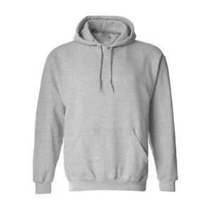 Sudadera con capucha y cremallera para hombre, de felpa francesa gris jaspeado, de corte holgado, tejida, con manga regular - Product Image 1