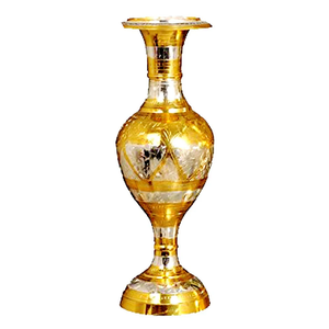 Jarrón de flores árabe vintage de latón de alta calidad, grabado con acabado pulido, para decoración del hogar y decoración de mesa. - Product Image 4