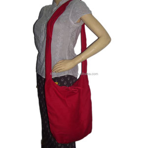 Sac messager en toile grande capacité, style bohème vintage, sac à bandoulière en coton avec plusieurs poches zippées, durable et léger - Product Image 3