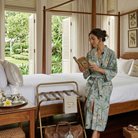 Kimono artisanal en coton gris jungle |   Robe de chambre à manches longues et col en V pour femme |   Robe longue de style chef-d'œuvre avec cordon de serrage