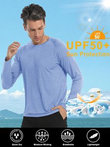 T-shirt de performance à manches longues pour hommes, fabrication OEM ODM sur mesure, fabricant de vêtements de sport en gros, t-shirts athlétiques à manches longues pour hommes - Product Image 3