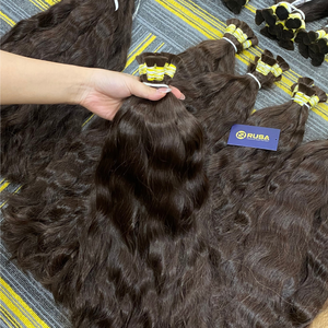 Extensiones de cabello vietnamitas al por mayor, onduladas, con textura y longitud personalizadas, de 10 a 34 pulgadas, color marrón. - Product Image 2