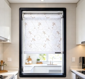 Persiana Romana Eléctrica Winhome, Diseño Horizontal, Filtrado de Luz, Bloqueo UV, para Ventanas Corredizas, Diseño Moderno, Instalación Lateral - Product Image 1