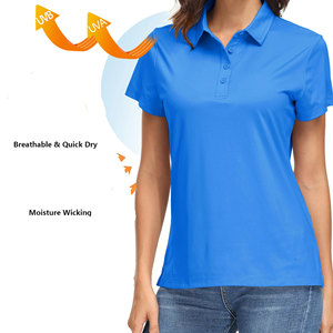 Chemises polo coupe classique pour femmes, manches courtes, respirantes, unies, personnalisables avec logo, chemises polo de golf pour femmes - Product Image 4