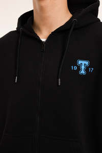 Sudadera con capucha y cremallera para hombre, personalizada al por mayor, con estampado, mezcla de algodón y forro polar, bolsillo canguro, estilo urbano, calidad premium - Product Image 6