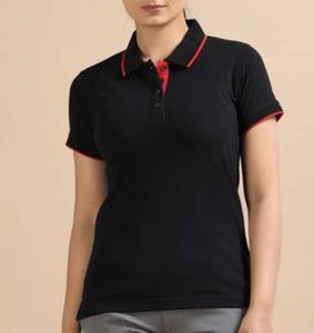 Camiseta Polo de Mujer en Mezcla de Seda de Lujo, Prenda Sofisticada para Combinar en Capas, Textura de Punto Fino y Transpirable, Calidad Premium - Product Image 2