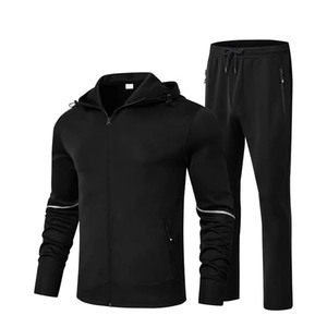 Men's Tracksuits Set Full Zip Jacket Hoodie Sweatsuit Running Sport <b>Pants</b> Outfits For Men With Zipper Pockets - Product Image 1
