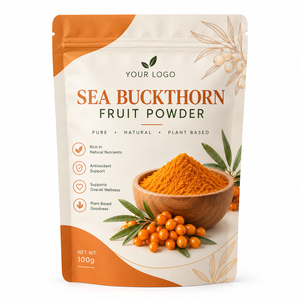 High Quality Pure Natural Sea Buckthorn <b>Powder</b> 100g Water Soluble Sea Buckthorn Fruit <b>Powder</b> for Beverages <b>Drinks</b> & Smoothies - Product Image 1