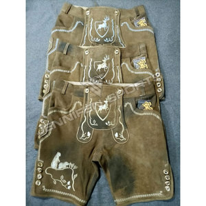 Shorts en cuir suédé de vachette de qualité supérieure pour hommes, style bavarois alpin, brodés, design classique, pour festival - Product Image 4