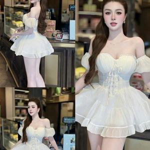 Robe longue en soie pour femme, style princesse sexy, à manches courtes, lavable, simple, naturelle, décontractée, formelle, élégante et confortable pour diverses occasions - Product Image 3