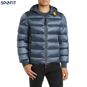 Veste matelassée pour homme avec capuche et fermeture éclair, manteau d'hiver décontracté pour l'extérieur, logo personnalisé - Product Image 5