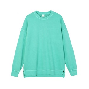 Factory OEM Homme Men's Svitcemizo Heavyweight Vintage Stone Washed Soft Cotton Pastel Sweatshirt 340Gsm Thick Genser Pullover - Product Image 1