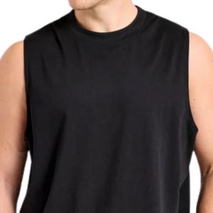 Camiseta sin mangas para hombre, camiseta deportiva sin mangas, mezcla de algodón, chaleco de entrenamiento, ropa deportiva transpirable, ropa de verano, venta al por mayor - Product Image 3