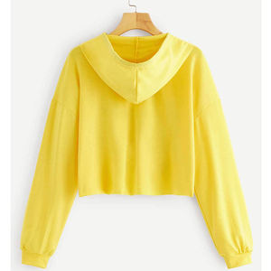 Women's Cropped Hoodie Casual Long Sleeve Pullover Hooded Sweatshirt Fashion Streetwear <b>Crop</b> <b>Top</b> - Product Image 6