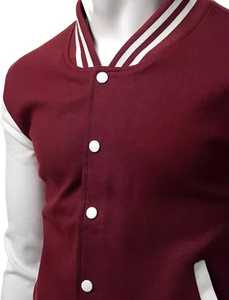 Custom Chenille Patch Varsity <b>Jacket</b> With Wool Blend Body Personalized Embroidered Letterman <b>Jacket</b> With Genuine <b>Leather</b> Sleeves - Product Image 4
