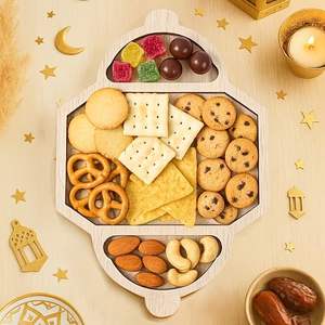 Bandeja Redonda Decorativa de Madera con Portavelas, Dispensador de Tarros Mason, Decoración Rústica para Servir Café en la Mesa - Product Image 3