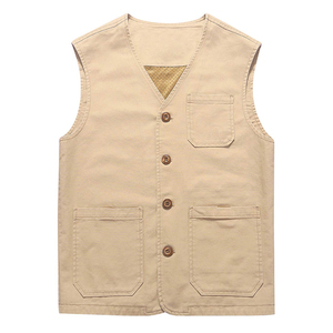 Outdoor Wear Men Canvas <b>Vest</b> High Performance Waistcoat Custom Logo Sleeveless Sporty Style Jacket <b>Vest</b> For Hiking And Trekking - Product Image 1