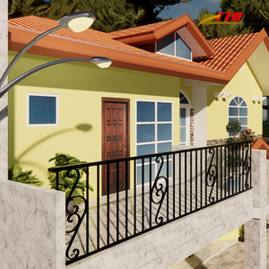 Diseño de Balcón con Barandillas Artísticas de Hierro Forjado que Mejoran la Seguridad, la Elegancia, la Durabilidad y el Atractivo de Lujo para Casas Modernas - Product Image 6