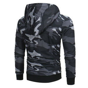 Sweat à capuche en molleton de coton mélangé à imprimé camouflage hivernal, couleur personnalisée, sublimation élégante, faible MOQ, vente en ligne - Product Image 3