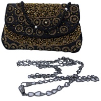Sac à bandoulière de créateur de luxe Pochette de mariée ethnique pour mariages et occasions spéciales Doublure en satin Style tendance