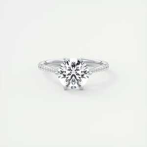 แหวนหมั้นเพชรทรงกลม 2.30 กะรัต เพชรเลี้ยงในห้องปฏิบัติการ ทรงหกเหลี่ยม ประดับเพชรแบบพาเว่ พร้อมเพชรเม็ดเดี่ยวสามสิบเอ็ดเม็ด - Product Image 3