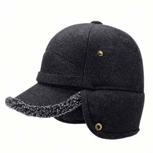 Gorra de Béisbol de Invierno para Hombre, Nueva Colección Otoño-Invierno, Gruesa, para Personas Mayores, Informal, Cálida, con Orejeras de Peluche - Product Image 2