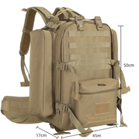 55L Wasserdichter Taktischer Rucksack Wanderrucksack Großer Tagesrucksack Robuste MOLLE-Tasche Outdoor-Sport-Campingausrüstung für Männer