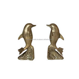 Heavy Brass <b>Bookends</b> for Home and Office – Durable Metal Book Holder for Books, Files, and Magazines - Product Image 2