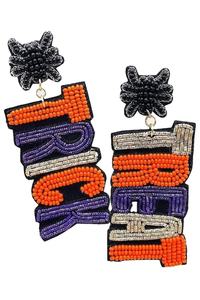 Pendientes colgantes bordados con cuentas de semillas de joyería de tendencia hechos a mano de La India para Unisex - Product Image 2