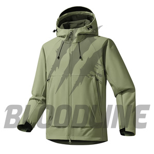 Men <b>Lime</b> <b>Green</b> Full Sleeve Waterproof <b>Jacket</b> With Lightning Print Hooded Design Winter Outdoor Wear - Product Image 2
