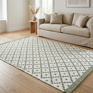 Alfombra de Algodón Naranja con Diseño Escandinavo, Lavable, Suave, Rectangular, Tejido Plano, Antideslizante, para Sala de Estar, India - Product Image 3