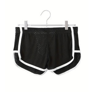 Pantalones Cortos Deportivos Transpirables de Malla Sólida para Adultos, Color Negro, Ropa Deportiva para Gimnasio, Pantalones para Correr, Pantalones de Baloncesto para Hombre de Secado Rápido - Product Image 1