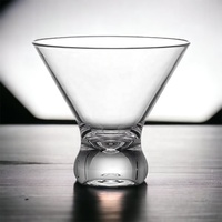 Ensemble de verres à martini classiques sans pied en Tritan acrylique sans BPA de 10 oz