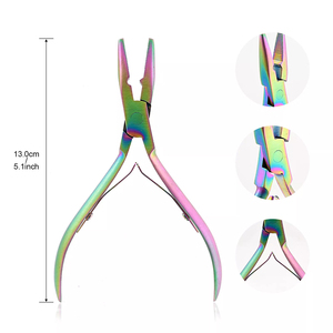 Pince à extensions capillaires en acier inoxydable la plus vendue, outil de pose de micro-anneaux, prix de gros, modèle BEST ELECTRO SURGICAL - Product Image 2