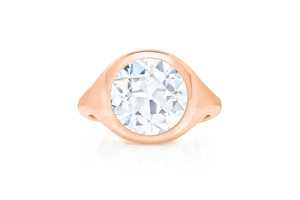 Bague de fiançailles solitaire vintage en or massif 14k 18k avec diamant de laboratoire taille ancienne mine ronde 3 carats serti clos, fabrication de bagues de mariage - Product Image 6