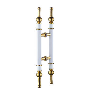 Manija de Puerta de Vidrio de Lujo Moderna, Pomo de Puerta Lujoso, Pasamanos de Latón Chapado en Oro Titanio para Villa, Clubhouse Z/F GLOBAL EXPORT 5 - Product Image 1
