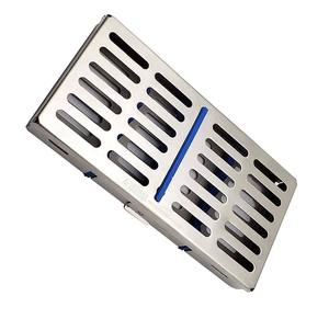 Dental Sterilization Instrument Tray Cassette Holds 10 Scaler Rack Box Stainless Steel Manual Dental Instruments <b>Blush</b> Surgical - Product Image 3