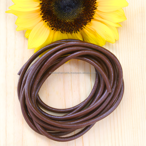 3mm Dark <b>Brown</b> High Quality Leather Cord Craft Rope for Jewelry Making Thick Natural Leather Rope for Handmade Jewelry Supply - Product Image 6