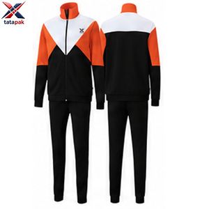 ผู้ผลิตเสื้อผ้ากีฬาแบบขายส่ง ชุดวอร์มฝึกซ้อมผ้าฝ้ายแท้ 100% น้ำหนักเบา สกรีนโลโก้ได้ตามต้องการ เสื้อแจ็คเก็ตแบบสปอร์ตซิปเต็มตัว - Product Image 5