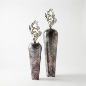 Premium Silver Gradient Floor <b>Vase</b> <b>Set</b> With Modern Top Events Decorative Tall Flower <b>Vase</b> For Home Interior and Gardens Decor - Product Image 2