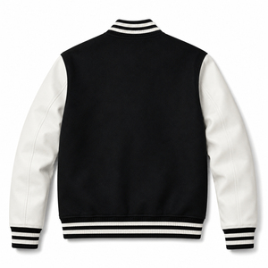 SHH INDUSTRIES Custom Premium <b>Men's</b> Wool Varsity <b>Jacket</b> Embroidered Letterman Baseball Bomber <b>Jacket</b> OEM ODM Private Label - Product Image 2
