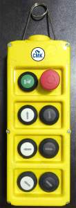 CMK Plastic Yellow Pendant Station Dual-<b>Speed</b> <b>Control</b> Hoist EOT Crane IP65 Rated 440V 10A 2-14 Push Button Emergency Stop 50000 - Product Image 4