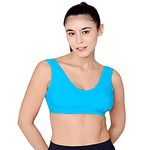 Women's White Breathable Seamless Sports <b>Bra</b> Light Support Yoga Gym Active Wear Adjustable Strap Comfortable Fit Front Logo - Product Image 4