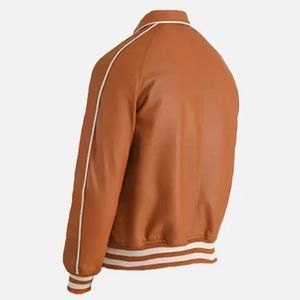 Chaqueta de Cuero Alpha Phi Personalizable para Hombre 2026 |   Chaqueta Bordada de la Fraternidad Alpha | Chaqueta Bordada de Fraternidad, Chaqueta Bomber - Product Image 2