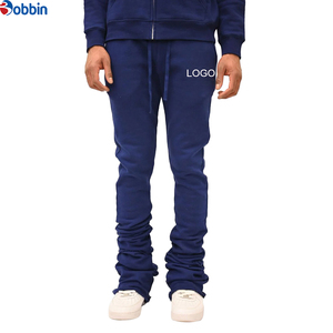 Pantalones Deportivos para Hombre, Tendencia Actual, Personalizados, Fabricados en Algodón Negro Puro, Estilo Hip Hop, Pantalones Acampanados - Product Image 3